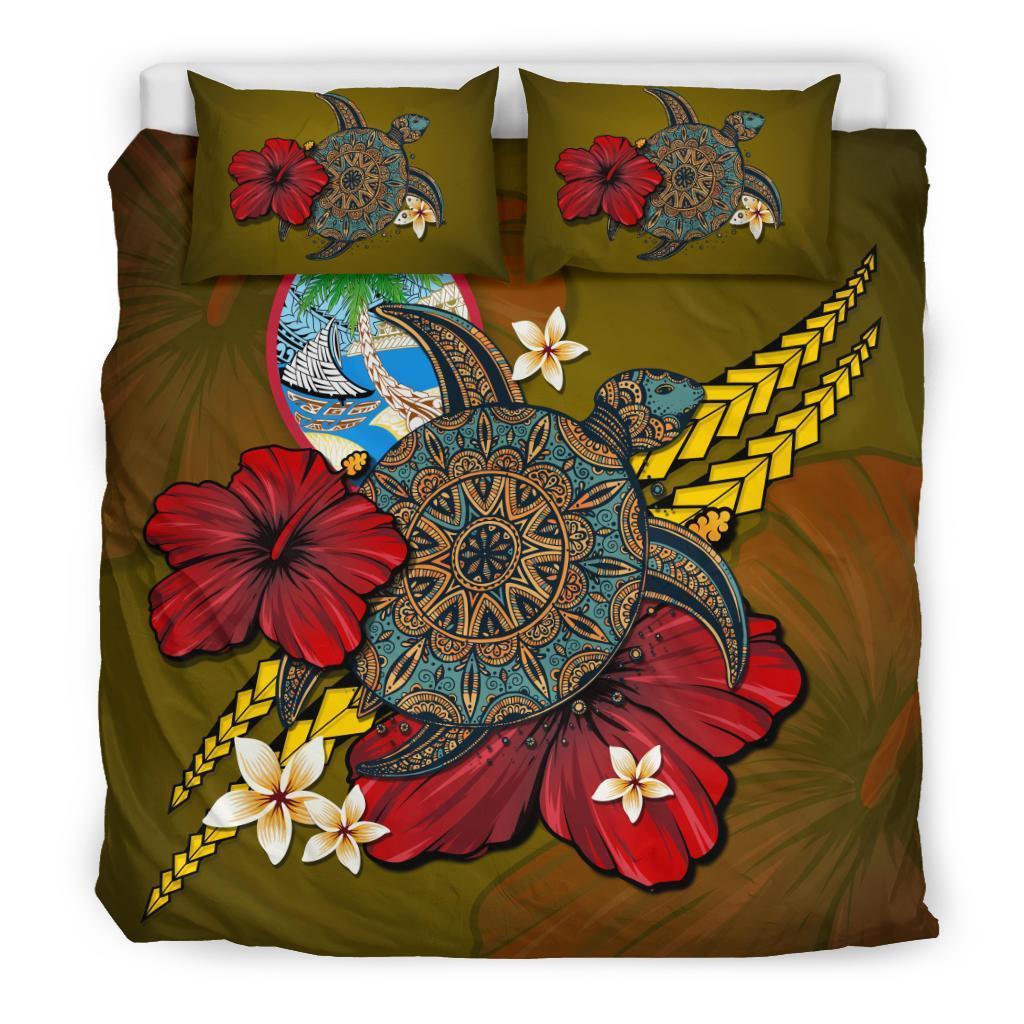 Guam Bedding Set - Yellow Turtle Tribal - Vibe Hoodie Shop