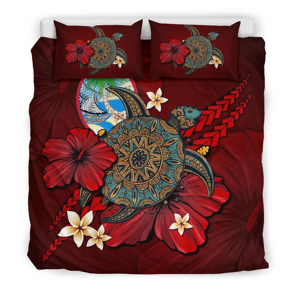 Guam Bedding Set - Red Turtle Tribal - Vibe Hoodie Shop