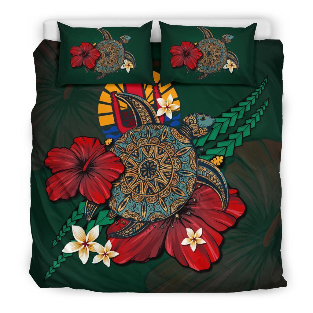 Tahiti Bedding Set - Green Turtle Tribal - Vibe Hoodie Shop