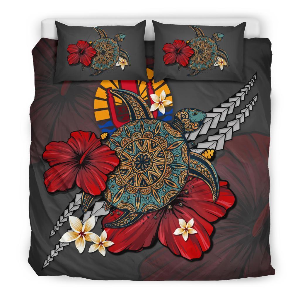 Tahiti Bedding Set - Gray Turtle Tribal - Vibe Hoodie Shop