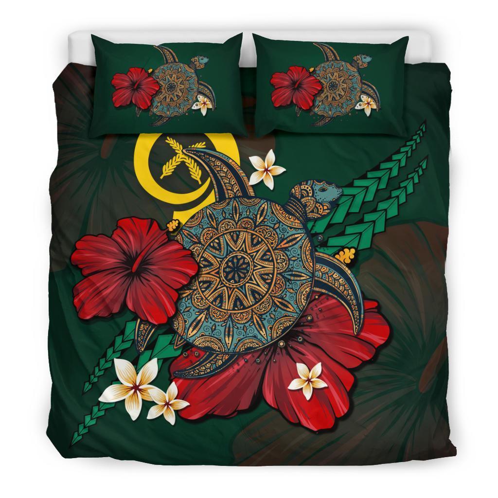 Vanuatu Bedding Set - Green Turtle Tribal - Vibe Hoodie Shop