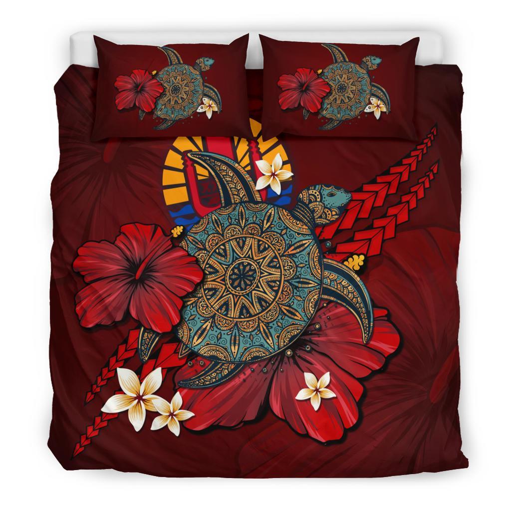 Tahiti Bedding Set - Red Turtle Tribal - Vibe Hoodie Shop