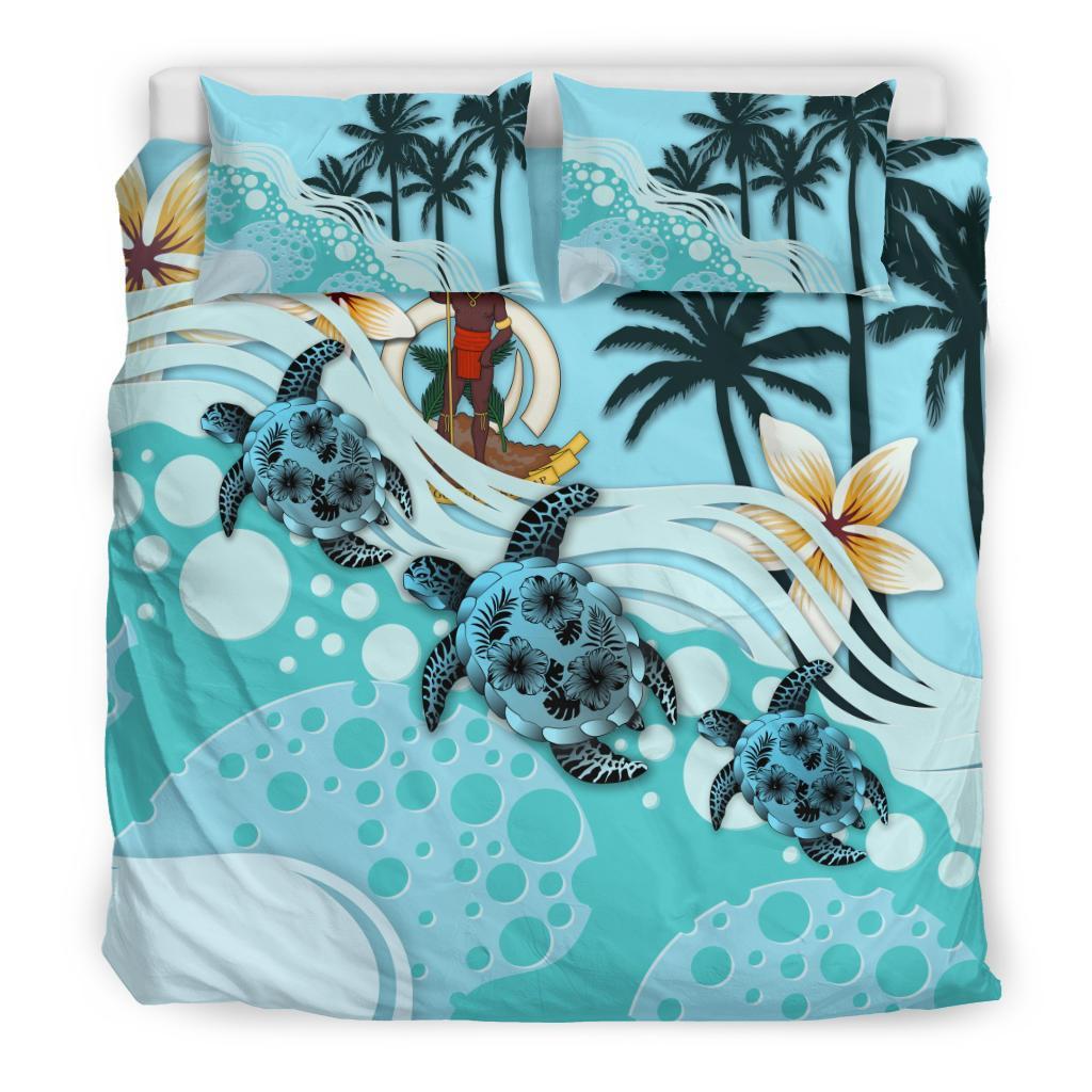 Vanuatu Bedding Set - Blue Turtle Hibiscus No - Vibe Hoodie Shop