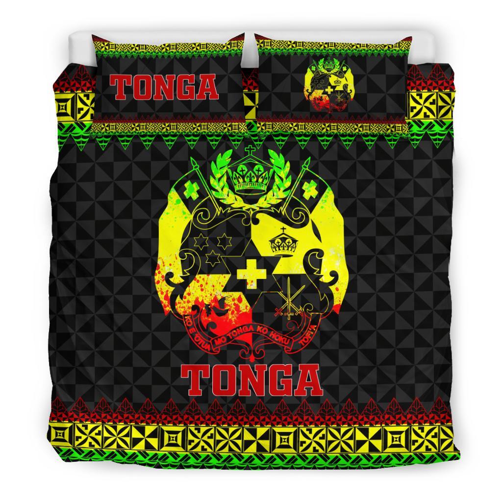 Tonga Coat Of Arms Bedding Set - Reggae Version - Vibe Hoodie Shop