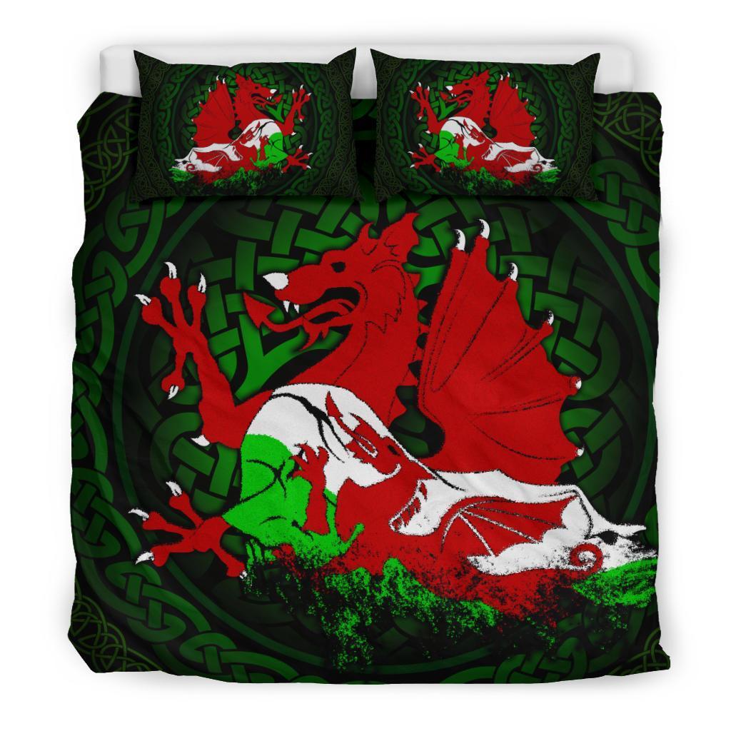 Wales Bedding Set - Cymru Dragon - Vibe Hoodie Shop