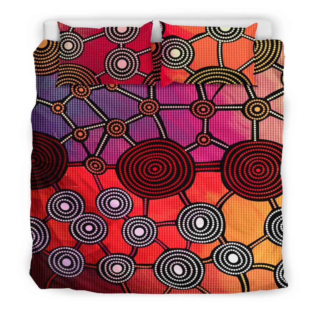 Aboriginal Bedding Sets, Circle Dot Painting - Vibe Hoodie Shop