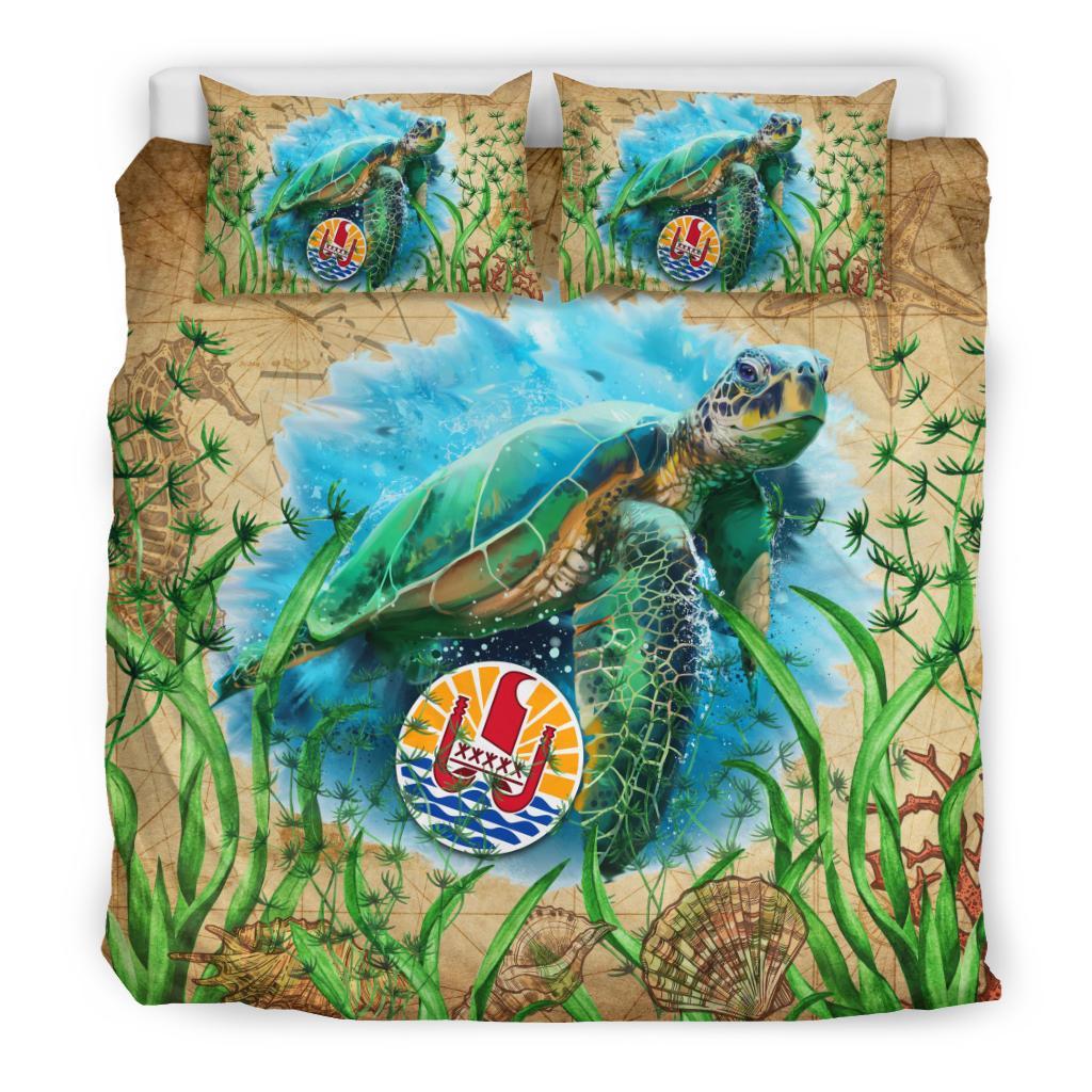 Tahiti Bedding Set Sea Turtle Vintage - Vibe Hoodie Shop