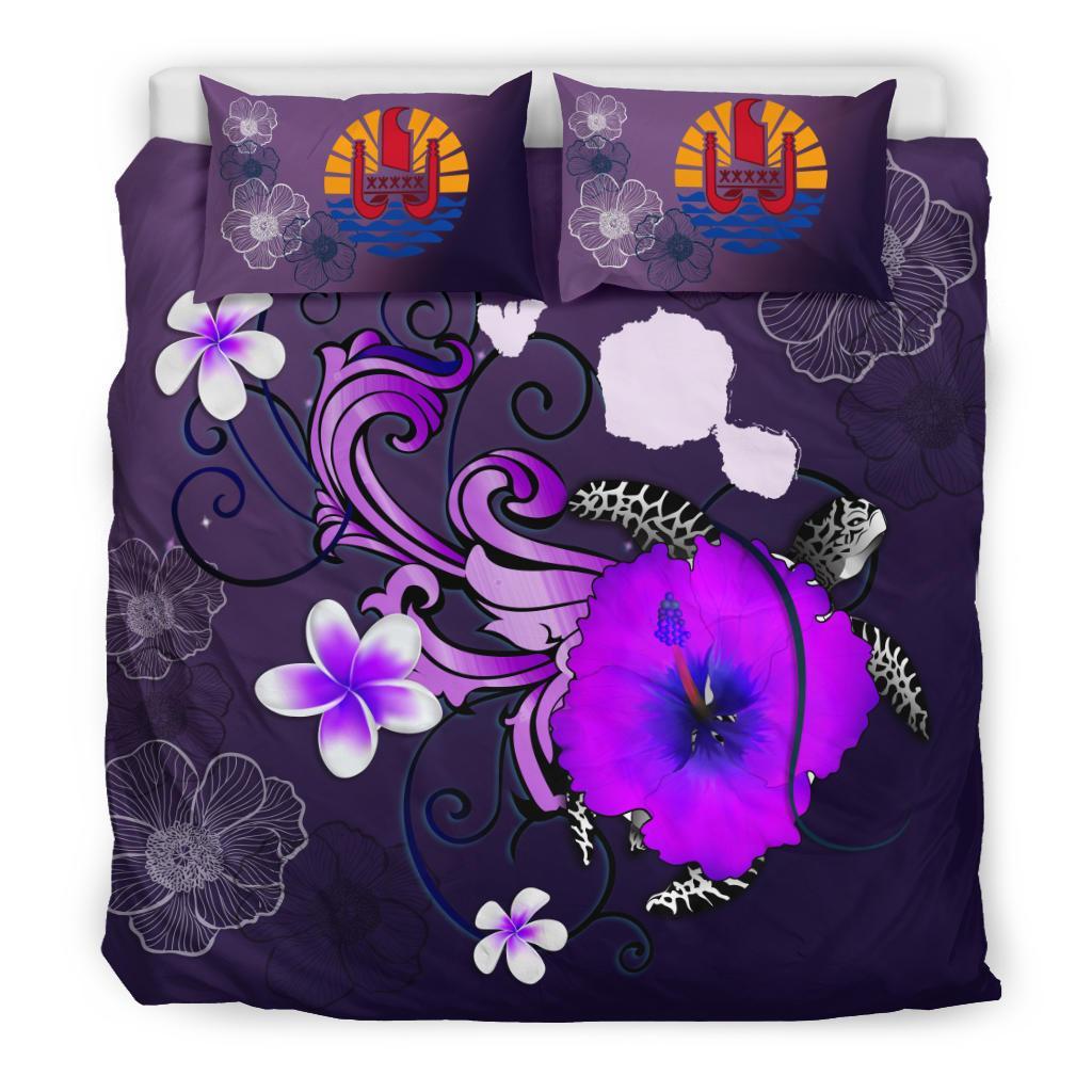 Tahiti Bedding Set - Map Turtle Hibiscus - Vibe Hoodie Shop