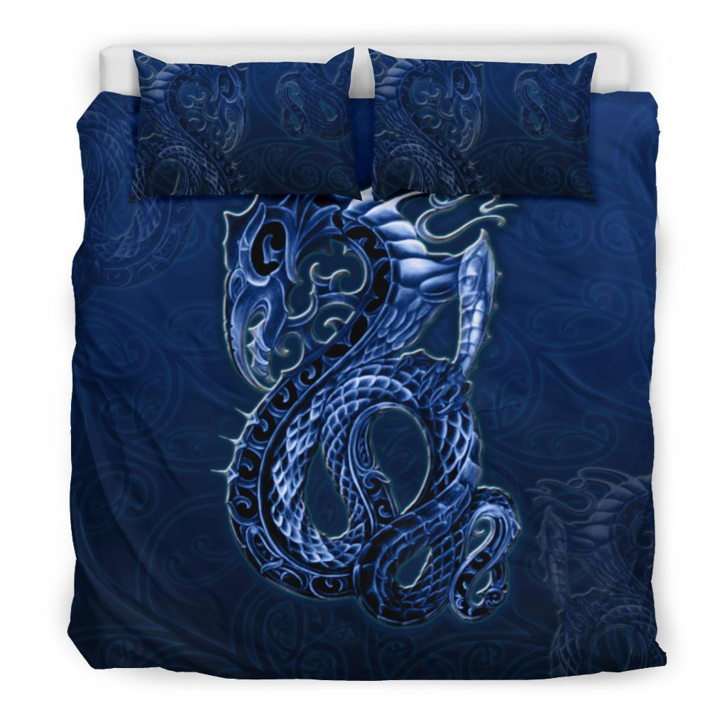 New Zealand Bedding Set, Maori Manaia Duvet Cover With Two Pillow Cases - Vibe Hoodie Shop