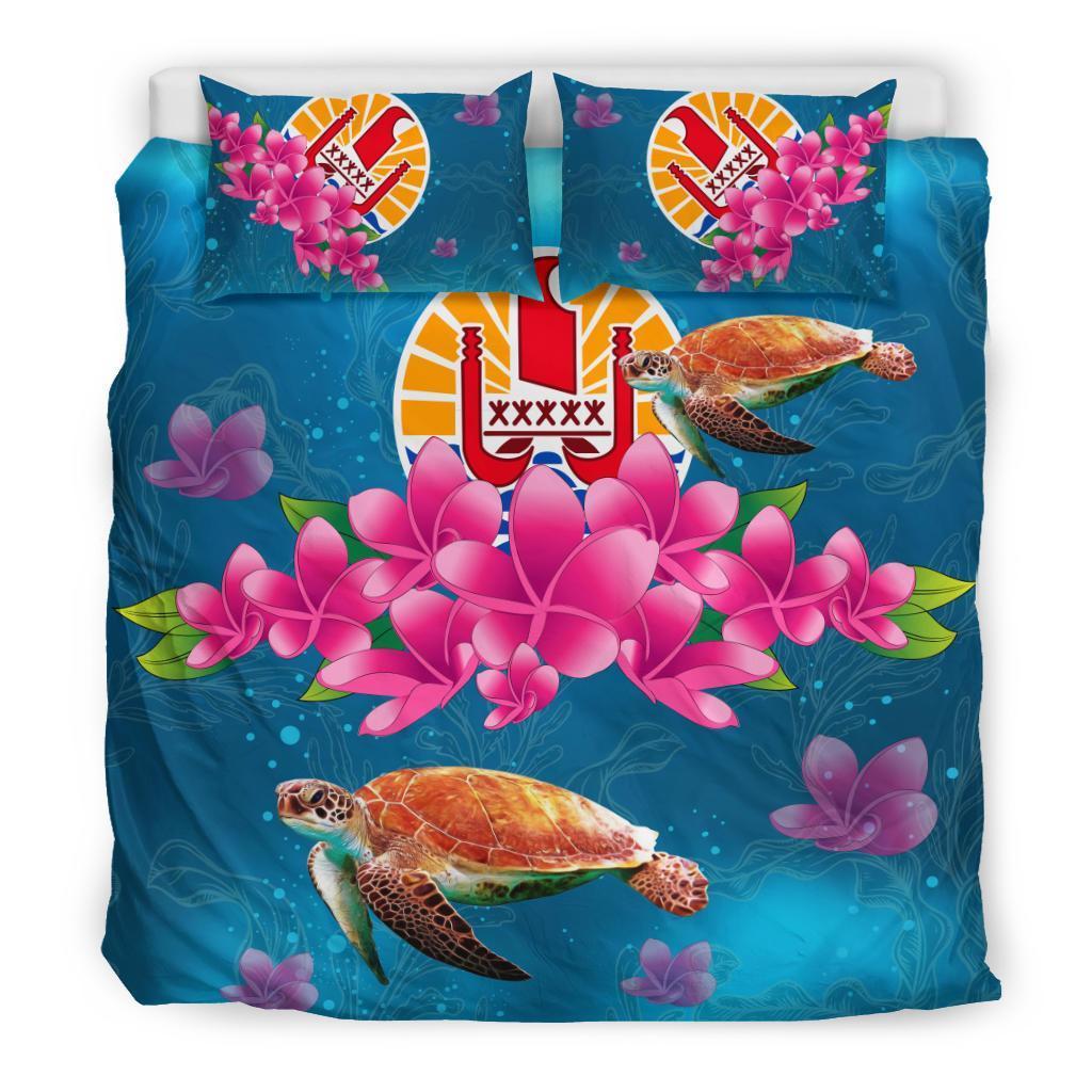 Tahiti Plumeria Kanaka Turtle Sea Bedding Set - AH - Vibe Hoodie Shop