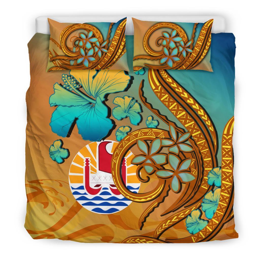 Tahiti Polynesian Bedding Set Sunset Glow - Vibe Hoodie Shop