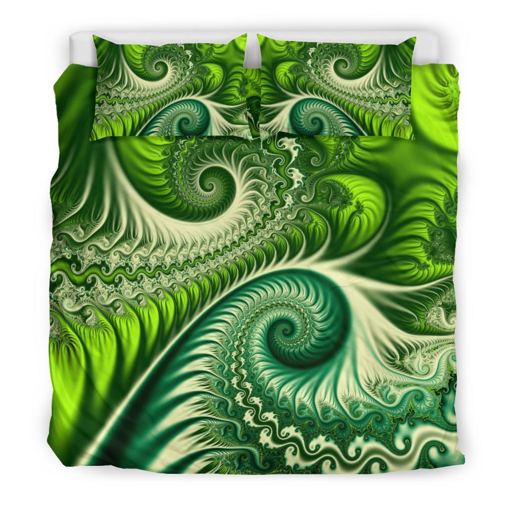 New Zealand Bedding Set, Koru Fern Duvet Cover And Pillow Case - Abstract Style - Vibe Hoodie Shop