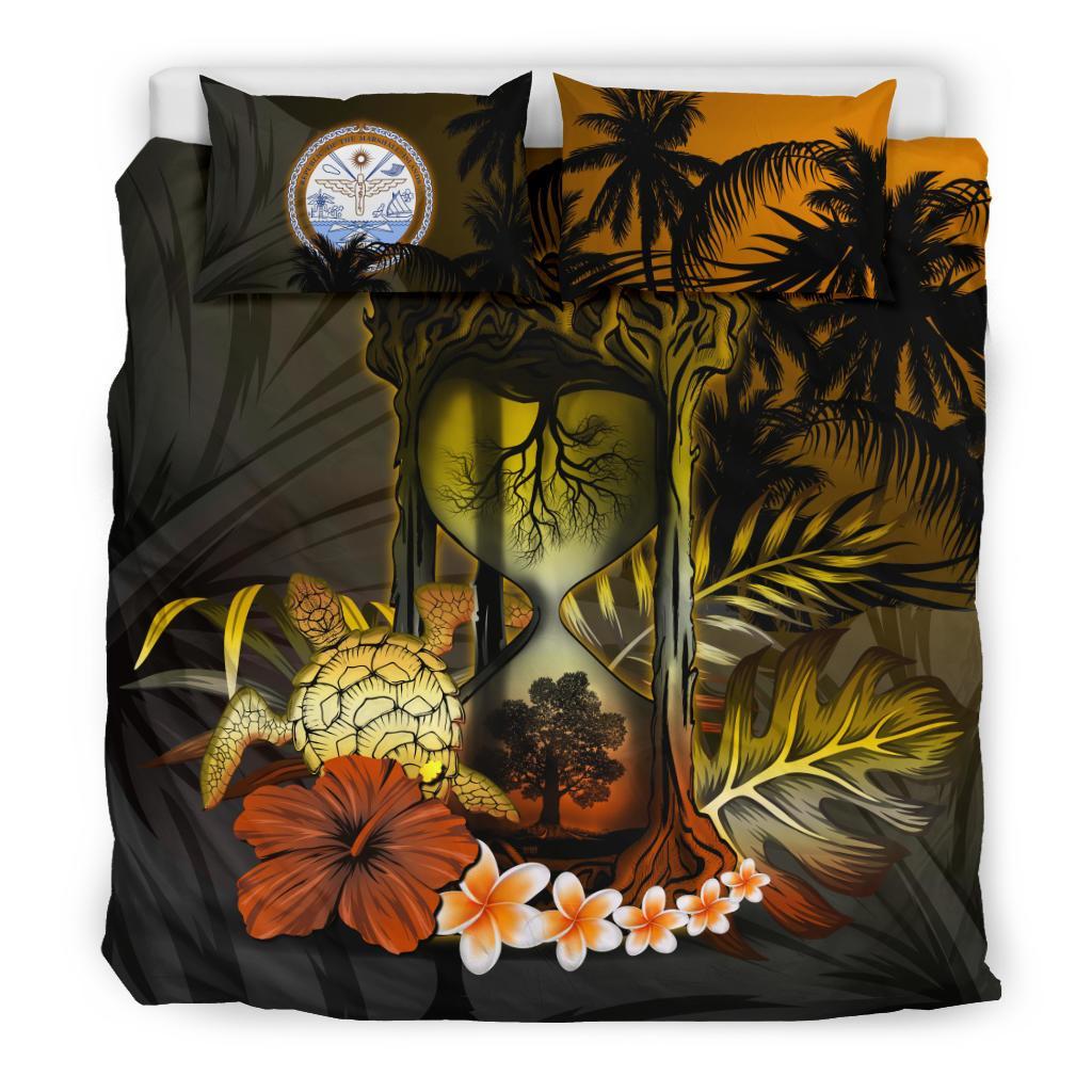 Marshall Islands Bedding Set - Tree Of Life Hourglass - Vibe Hoodie Shop