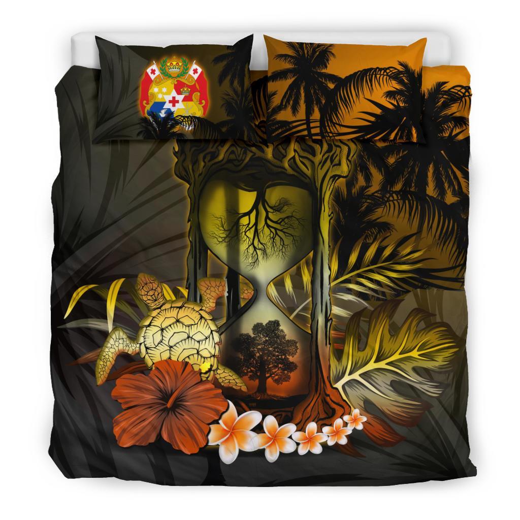 Tonga Bedding Set - Tongan Tree Of Life Hourglass - Vibe Hoodie Shop