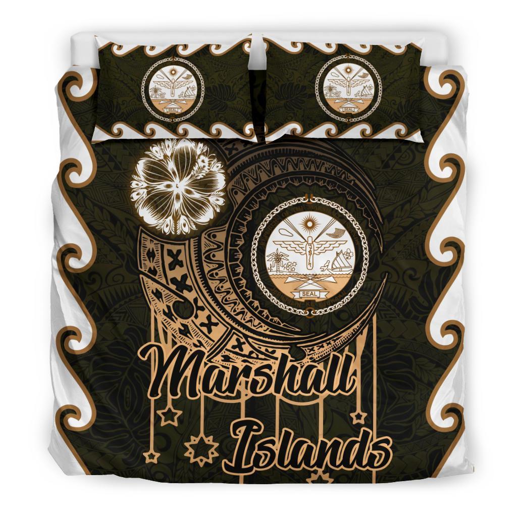 Marshall Islands Bedding Set, Polynesian Duvet Cover and Two Pillow Cases - Vibe Hoodie Shop