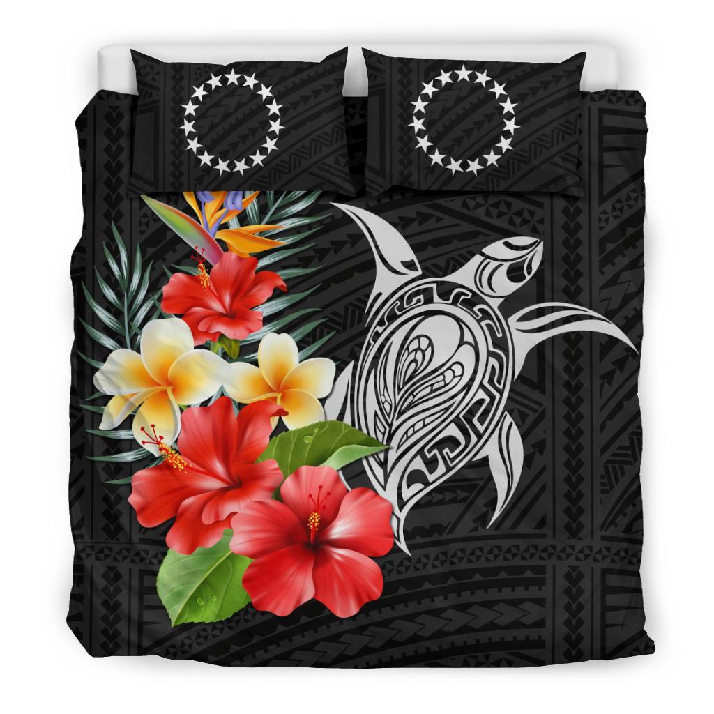 Cook Islands Bedding Set - Polynesia Hibiscus And Plumeria - Vibe Hoodie Shop