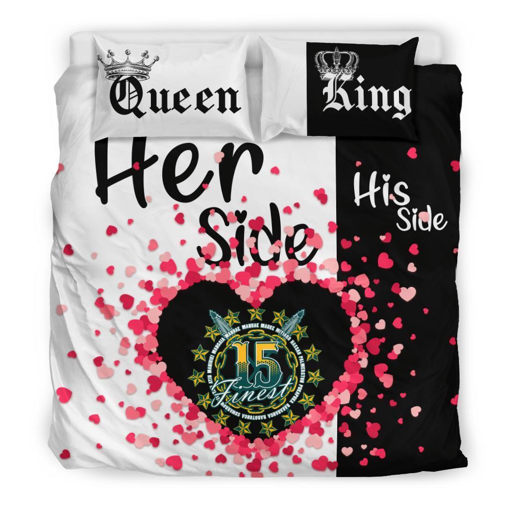 Cook Islands Bedding Set Couple King/Queen Her Side/His Side - Vibe Hoodie Shop