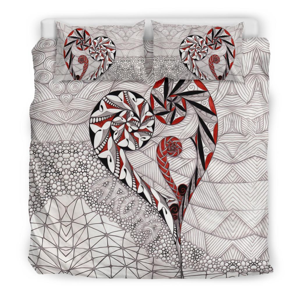 New Zealand Bedding Set, Koru Aroha Maori Duvet Cover And Pillow Case - Vibe Hoodie Shop