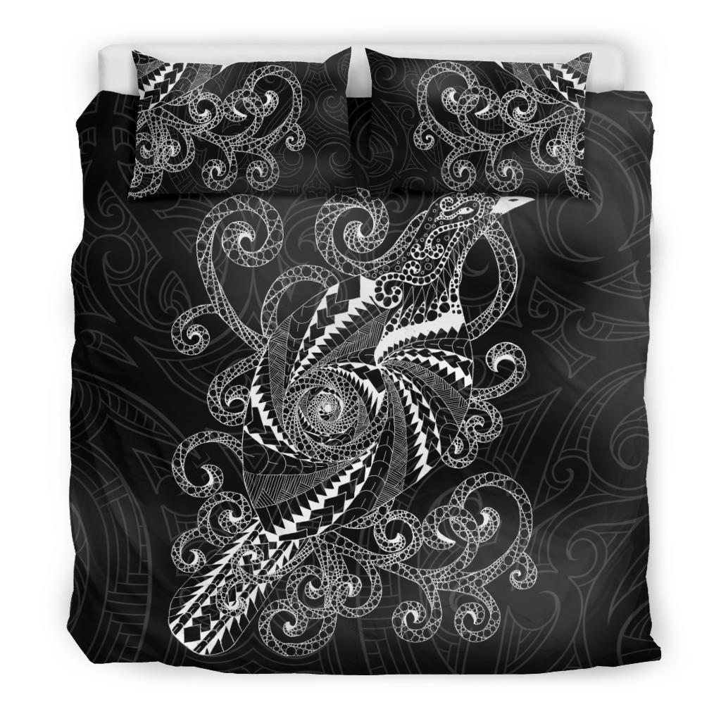 New Zealand Bedding Set, Tui Bird Tattoo Duvet Cover - Vibe Hoodie Shop