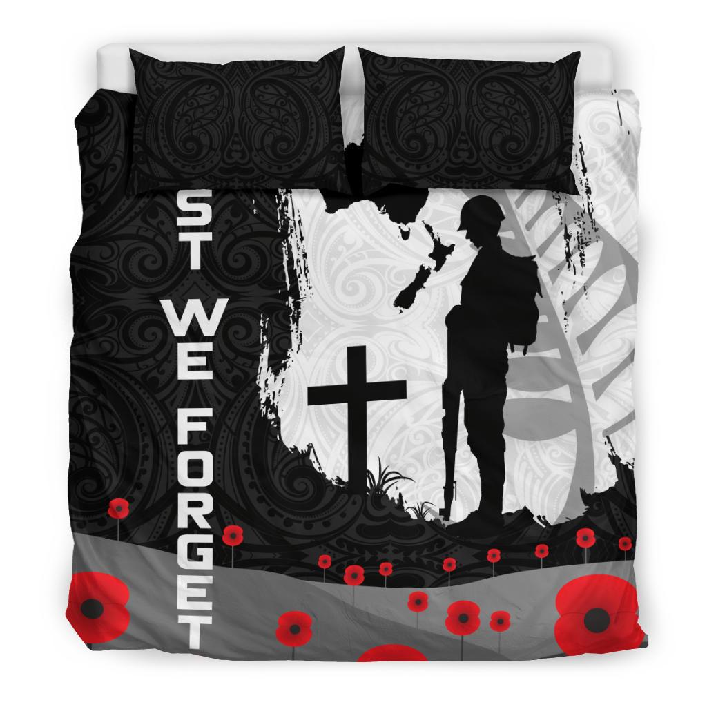 ANZAC Day Bedding Set, New Zealand Australia Lest We Forget - Vibe Hoodie Shop