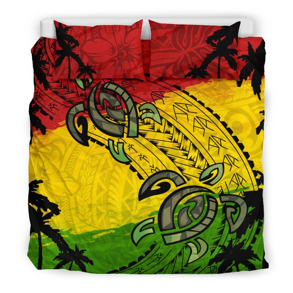 Polynesian Turtle Reggae Bedding Set - Vibe Hoodie Shop