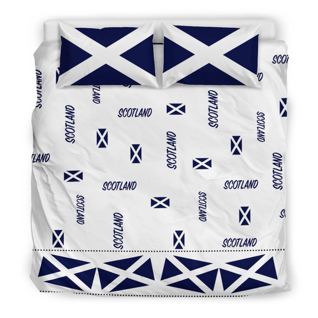 Scotland Bedding Set Flag And Text SC - Vibe Hoodie Shop