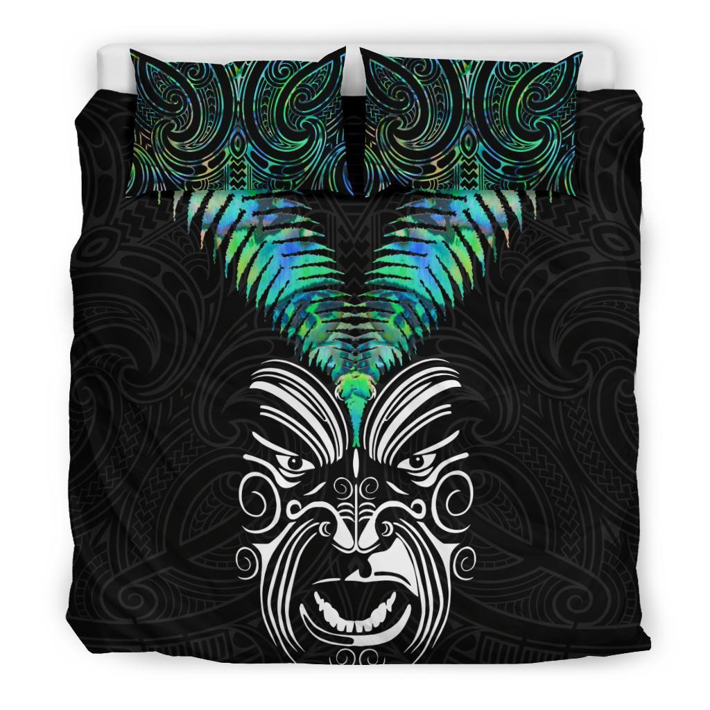 New Zealand Maori Moko Bedding Set Paua Shell - Vibe Hoodie Shop