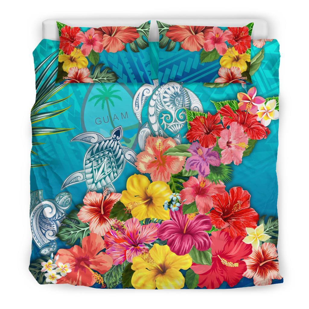 Guam Bedding Set Turtle - Hibiscus - Vibe Hoodie Shop