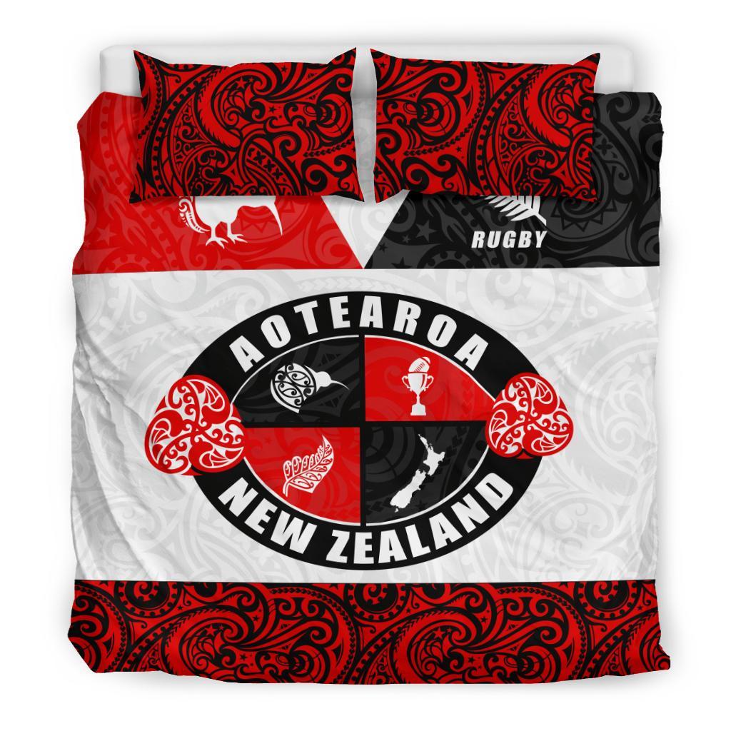 New Zealand Aotearoa Rugby Champion Bedding Set - Vibe Hoodie Shop