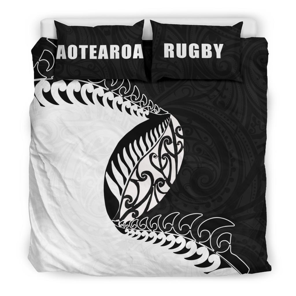 Aotearoa Rugby Fern Bedding Set - Vibe Hoodie Shop