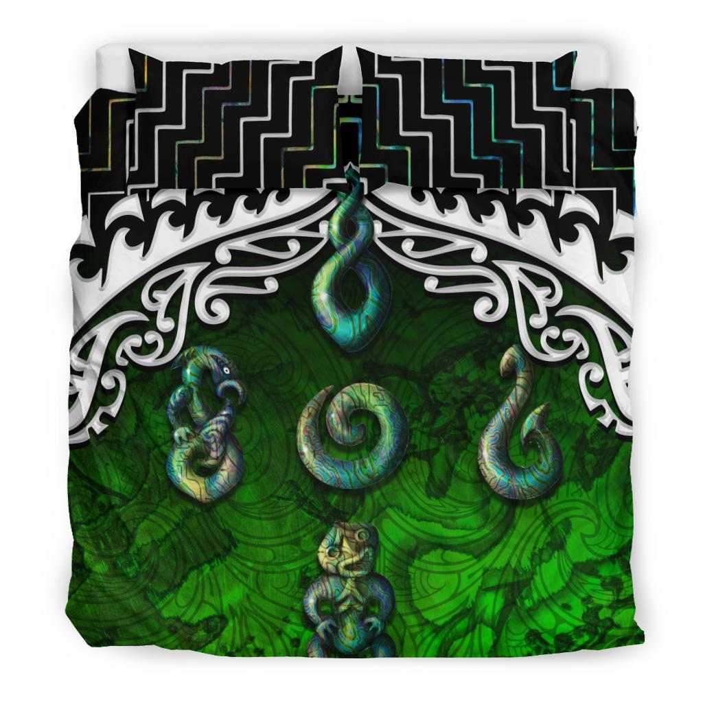 New Zealand Maori Symbols Poutama Bedding Set - Vibe Hoodie Shop