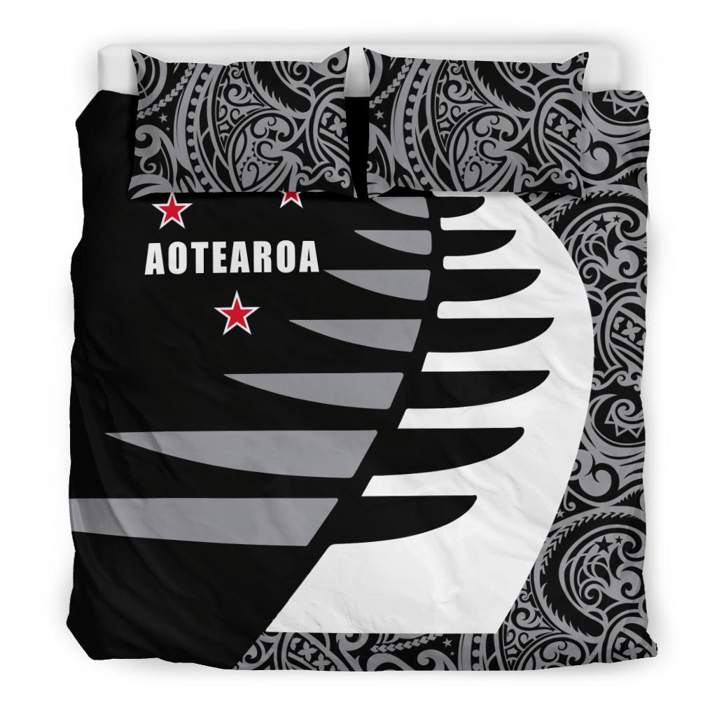Aotearoa Silver Fern Bedding Set Sailing Style - Vibe Hoodie Shop