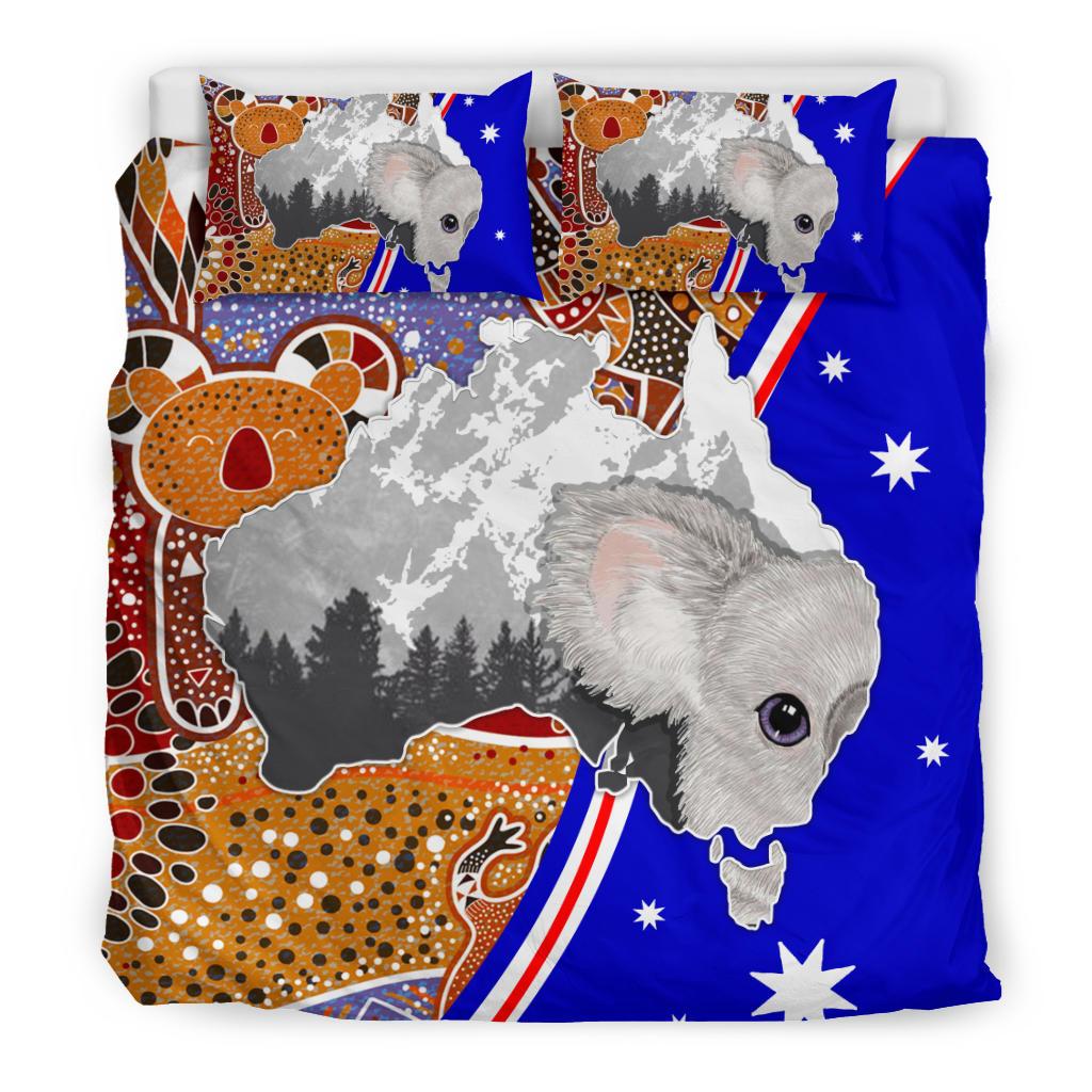 Aboriginal Bedding Set - Australia Koala - Vibe Hoodie Shop