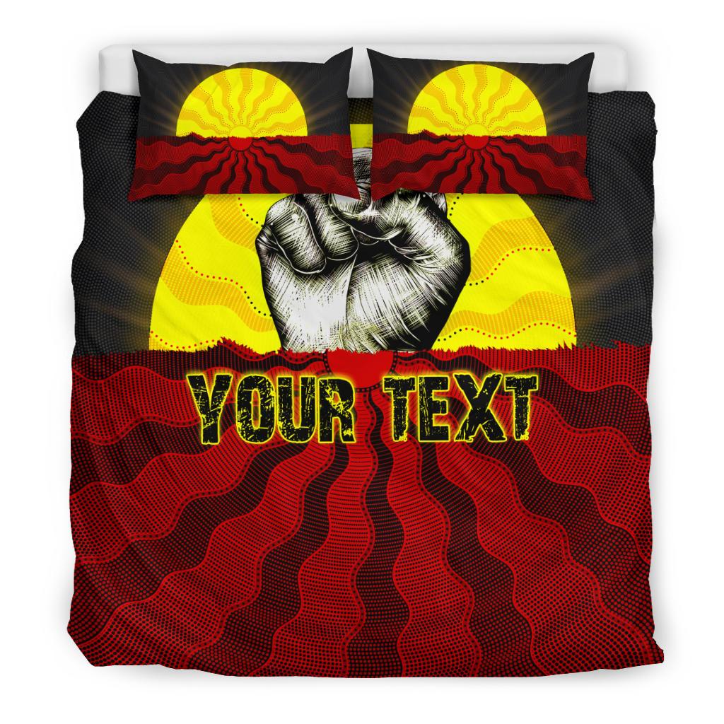 Custom Aboriginal Bedding Set, Black Lives Matter Sun Dot Painting - Vibe Hoodie Shop