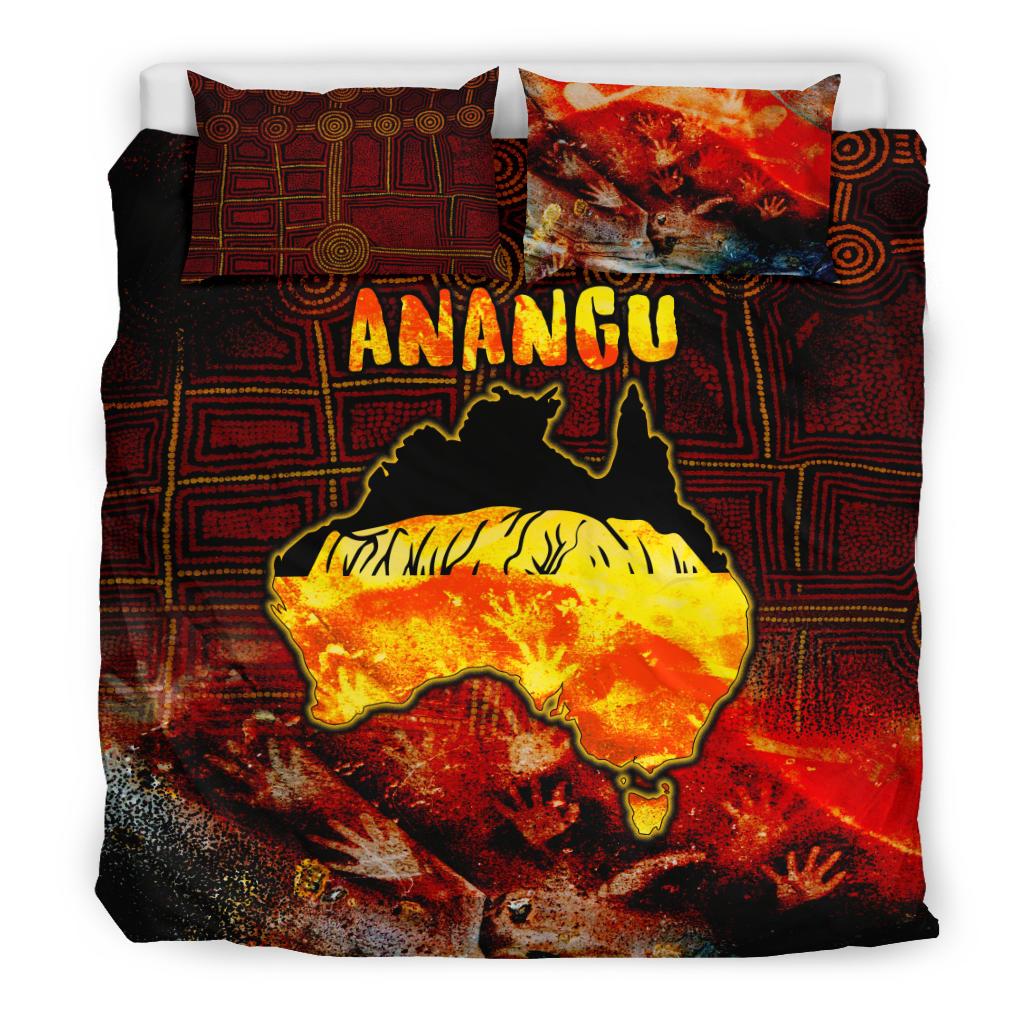 Aboriginal Bedding Set - Anangu Custodians - Vibe Hoodie Shop