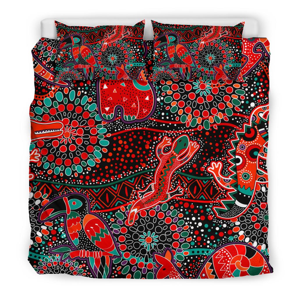 Bedding Sets - Aboriginal Animal and Dot Acrylic Paint - Vibe Hoodie Shop