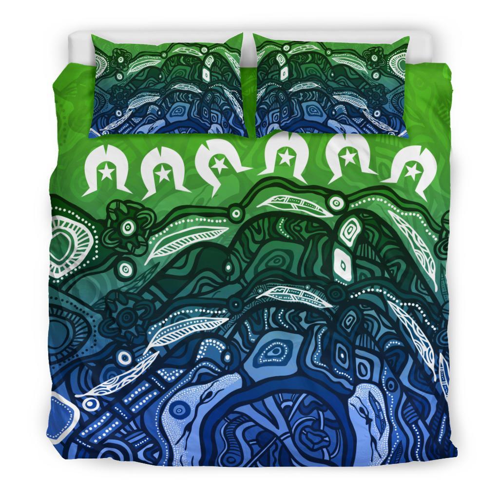 Torres Strait Islands Bedding Set - Blue - Vibe Hoodie Shop