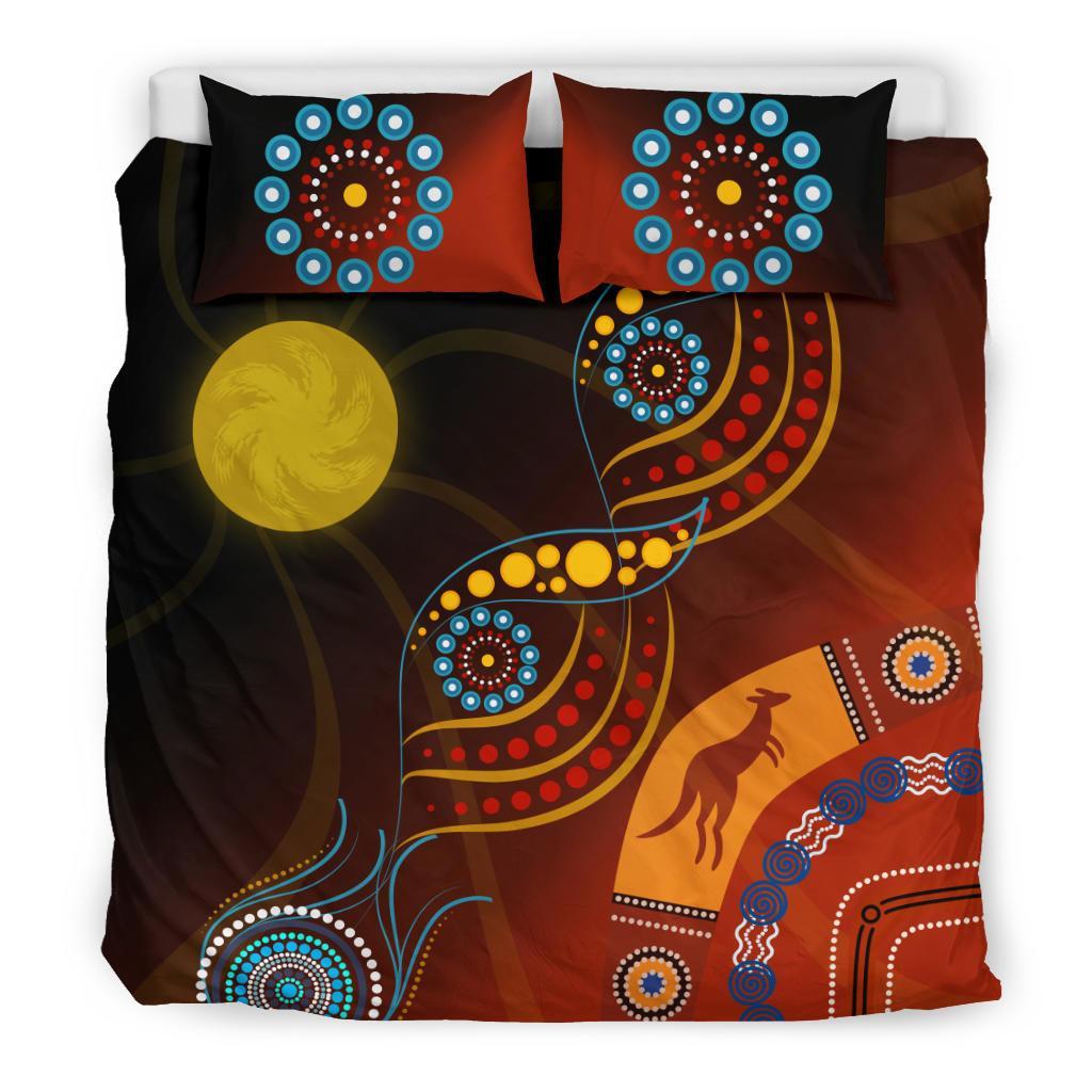 Aboriginal Bedding Set with Flowers - Vibe Hoodie Shop