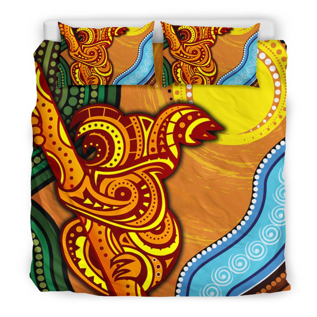 Bedding Set - Australian Aboriginal Dot Painting Koala - Vibe Hoodie Shop