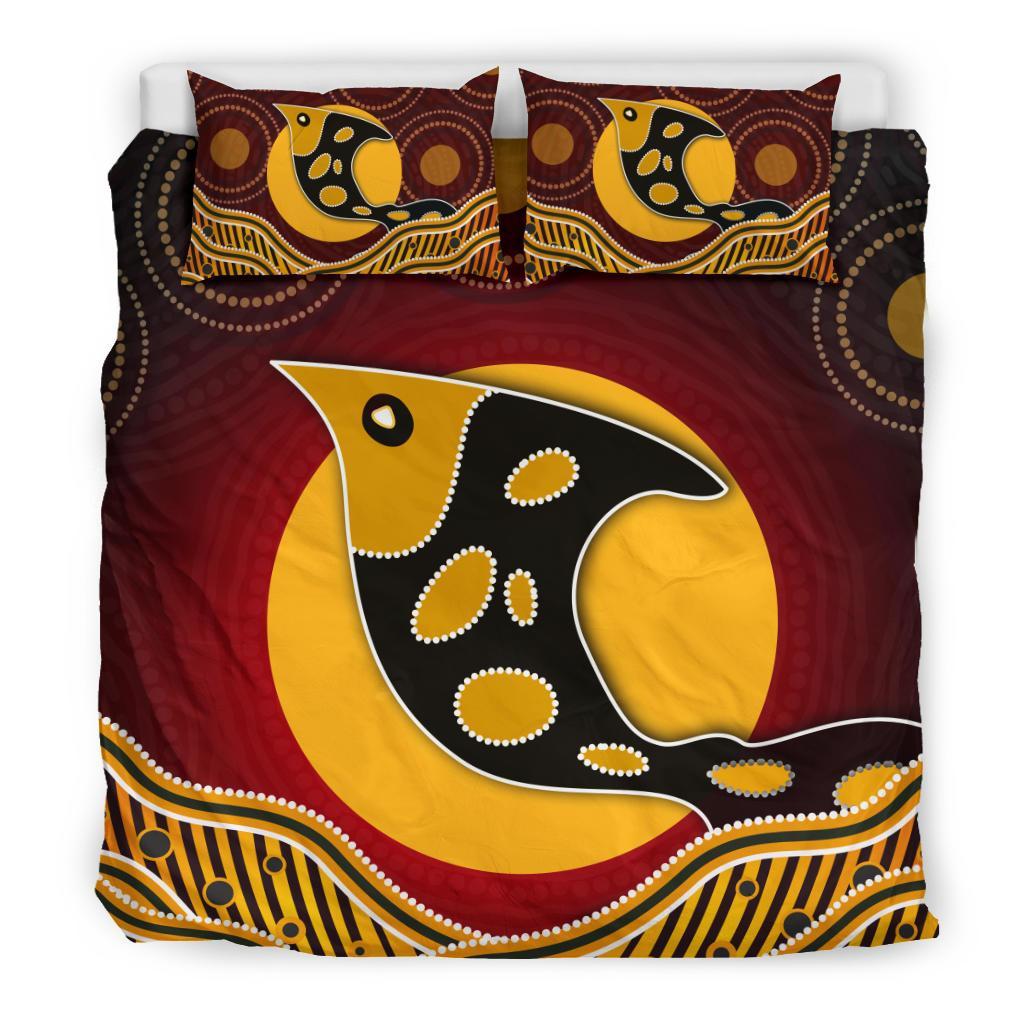 Bedding Set - Aboriginal Dot Patterns Fish - Vibe Hoodie Shop