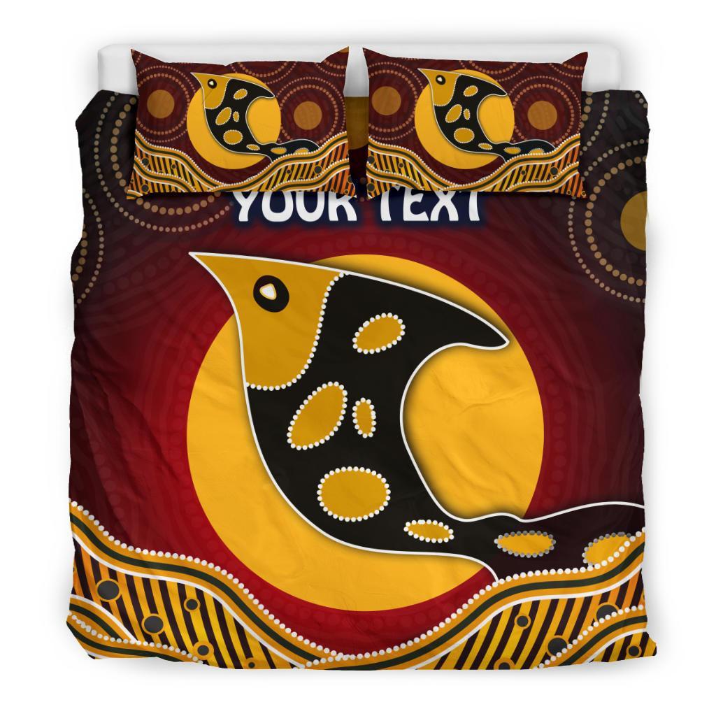 Personalised Bedding Set - Aboriginal Dot Patterns Fish - Vibe Hoodie Shop