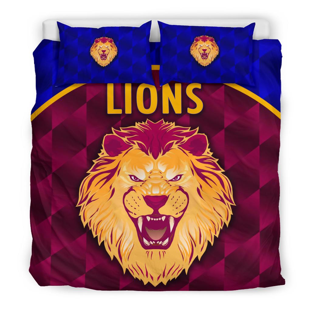 Brisbane Lions Bedding Set Powerful - Vibe Hoodie Shop