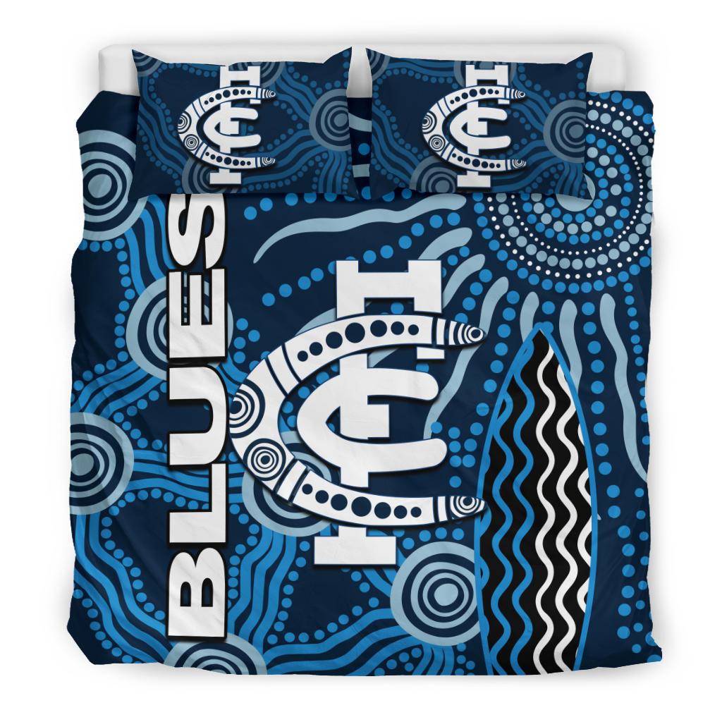 Carlton Blues Bedding Set Aboriginal - Vibe Hoodie Shop