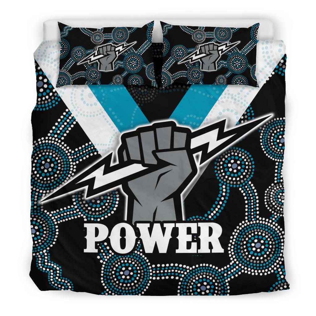 Port Adelaide Bedding Set Power - Vibe Hoodie Shop