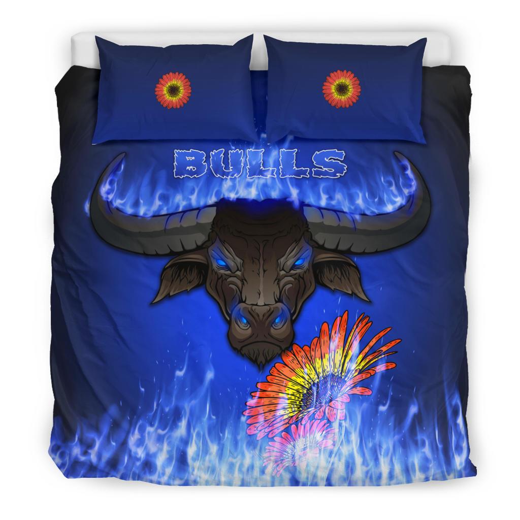 Blue Super Rugby Bedding Set Bulls Barberton Daisy - Vibe Hoodie Shop