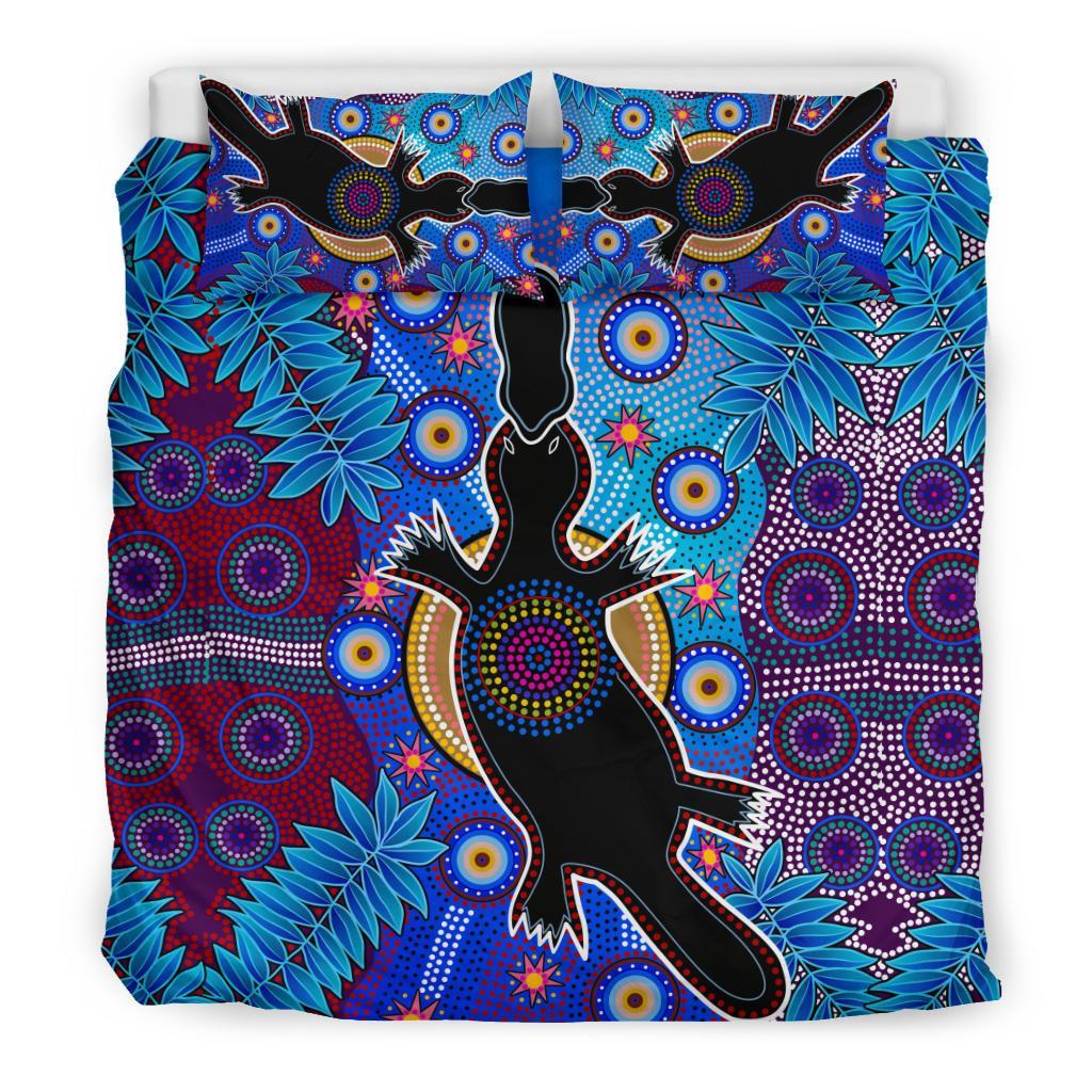 Aboriginal Bedding Set - Indigenous Platypus - Vibe Hoodie Shop