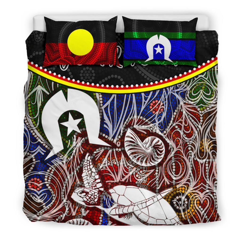 Personalised Bedding Set - Aboriginal Dot In NAIDOC Week Style - Vibe Hoodie Shop