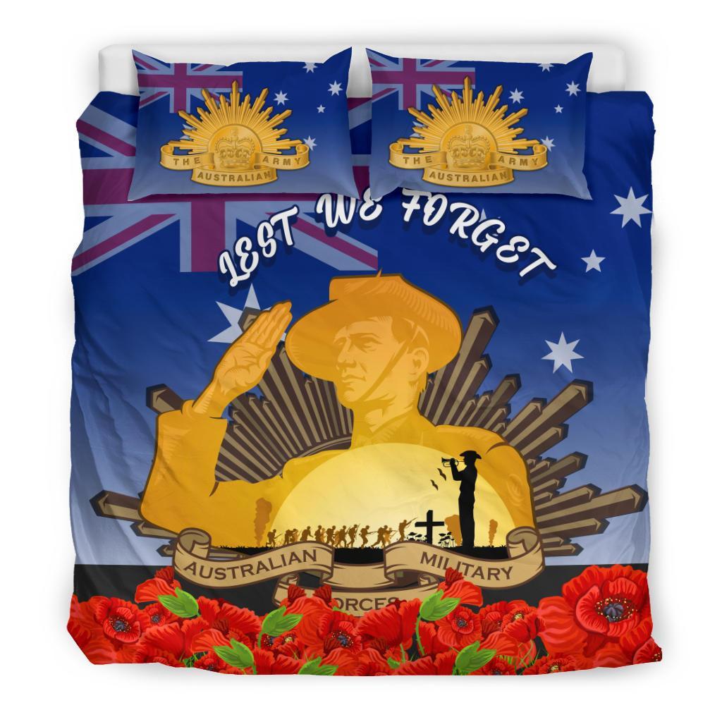 Bedding Set - Australia ANZAC Day 2020 And Soldiers - Vibe Hoodie Shop