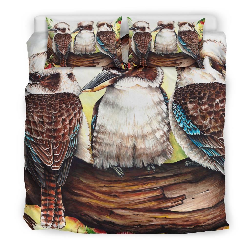 Bedding Set - Kookaburra with Waratah - Vibe Hoodie Shop