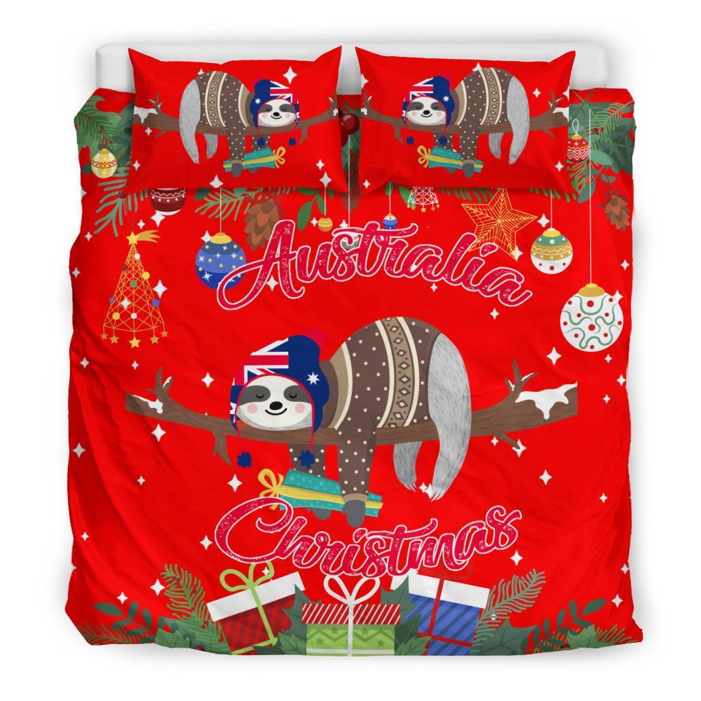 Australia Christmas Bedding Set Red - Merry Christmas - Vibe Hoodie Shop